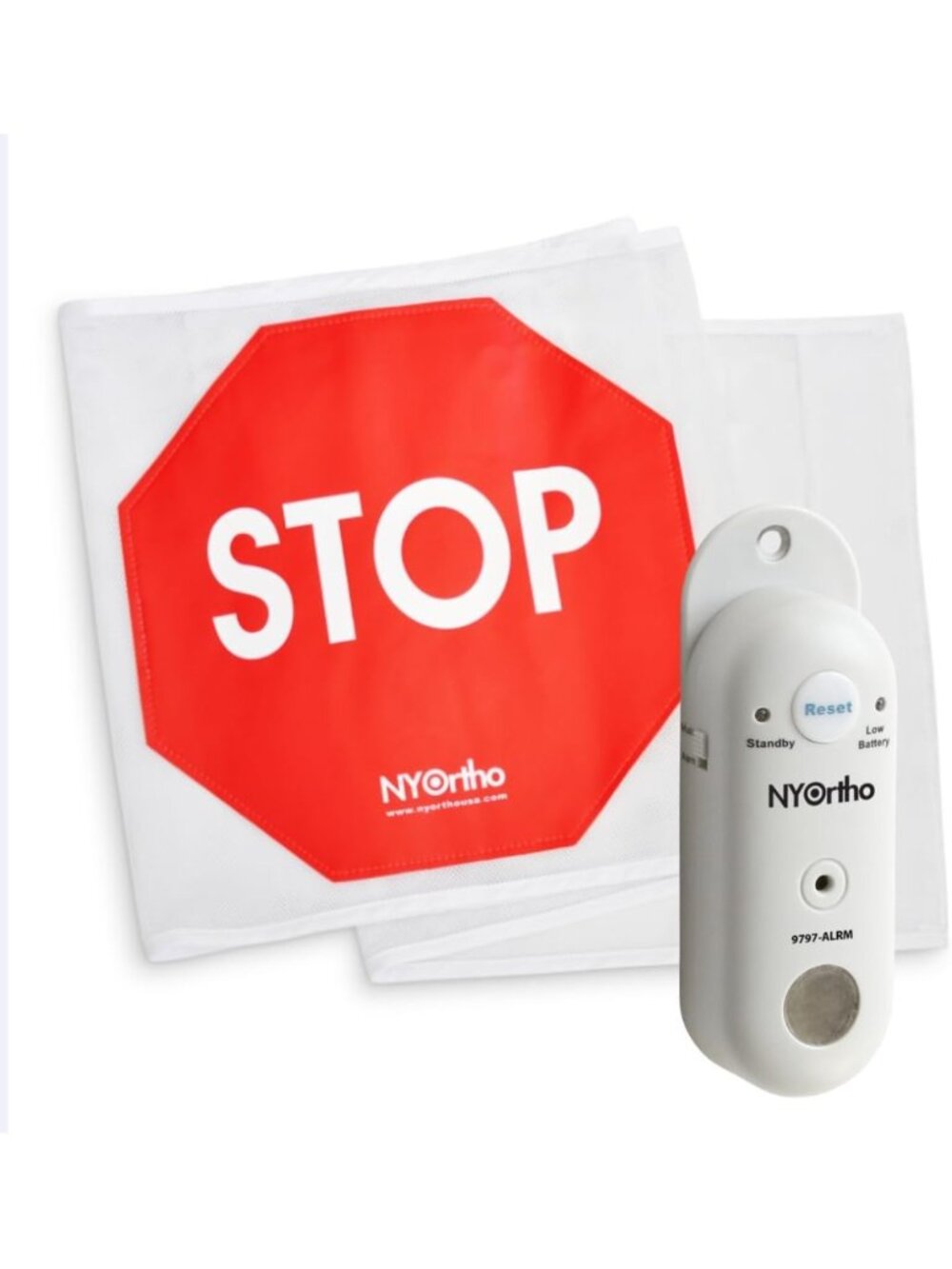Updated 2024 Door Guard Stop Sign with Alarm - 60" Wide Safety Banner